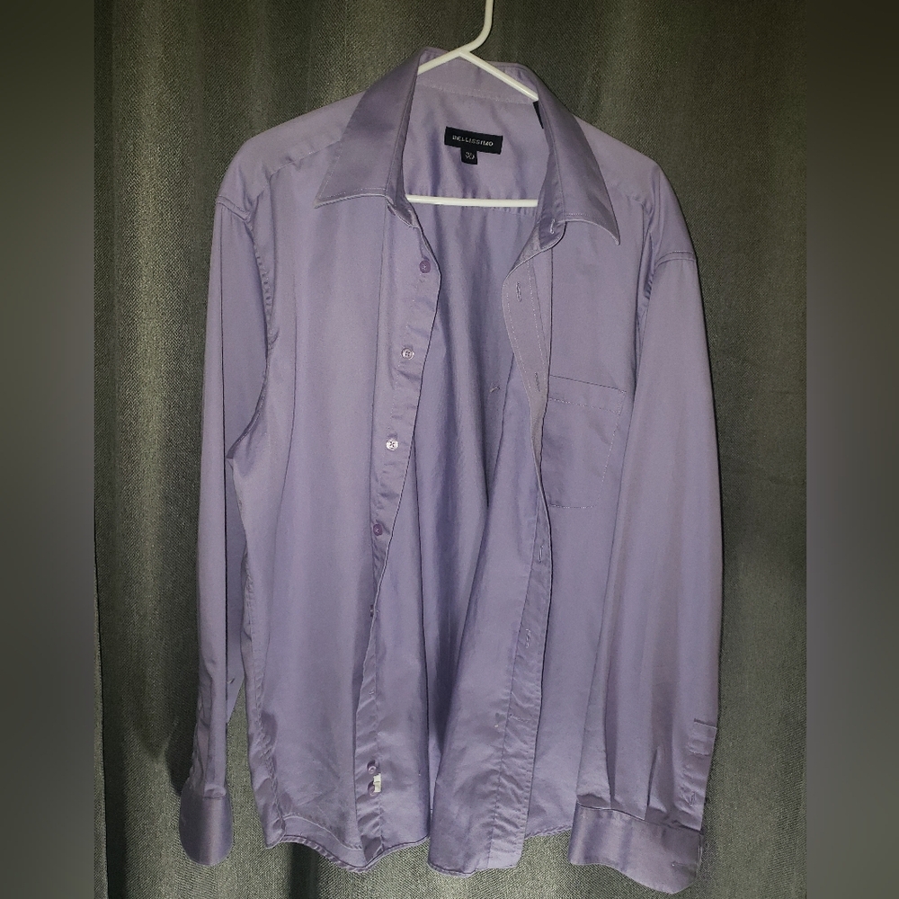 Bellissimo Men's Lavender Dress Shirt